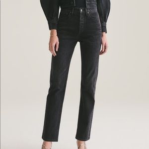 Agolde Aritzia Lana vintage straight jeans black size 26 NWT